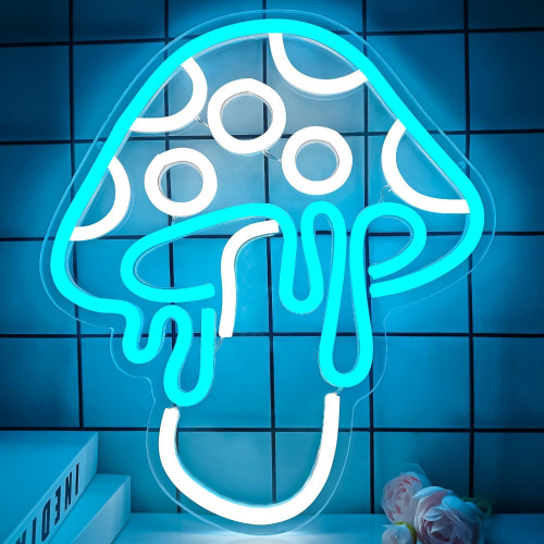 彩色UV蘑菇霓虹燈笑臉蘑菇裝飾發光燈牌卡通圖案臥室壁燈 彩色UV蘑菇霓虹燈笑臉蘑菇裝飾發光燈牌卡通圖案臥室壁燈