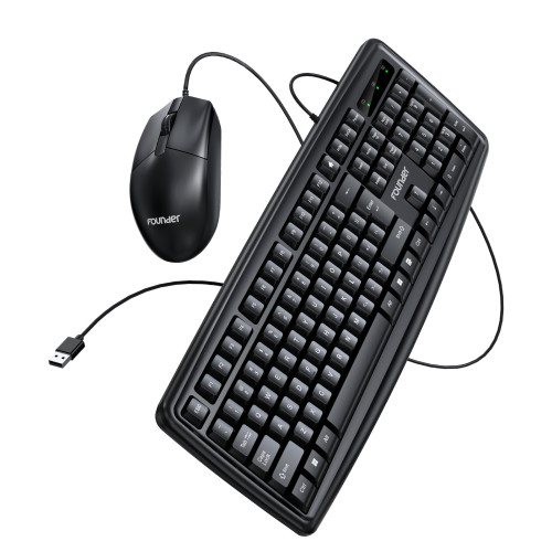 founder方正KM200有線鍵盤滑鼠套裝筆電桌上型機辦公遊戯鍵鼠套裝