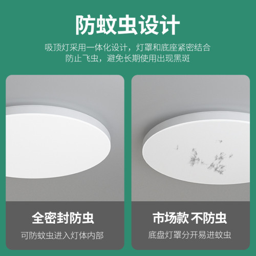 全光譜led三防吸頂燈超薄圓形衛生間浴室陽台臥室廚衛燈過道走廊