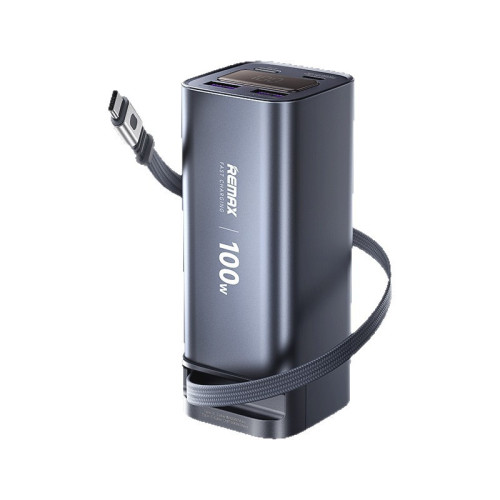 Remax自帶線100W快充充電寶20000安培大容量伸縮線行動電源3C認証 Remax自帶線100W快充充電寶20000安培大容量伸縮線行動電源3C認証