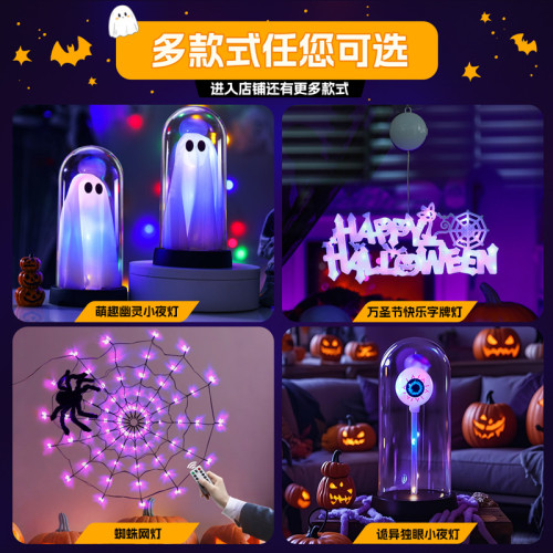 發光獨眼小夜燈擺件萬聖節裝扮氛圍led彩燈鬼節主題室內場景布置 發光獨眼小夜燈擺件萬聖節裝扮氛圍led彩燈鬼節主題室內場景布置