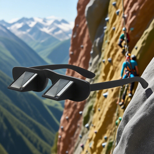 攀岩不擡頭眼鏡向上看護頸椎高清功能鏡玻璃稜鏡戶外攀登折射眼鏡 攀岩不擡頭眼鏡向上看護頸椎高清功能鏡玻璃稜鏡戶外攀登折射眼鏡