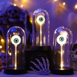 發光獨眼小夜燈擺件萬聖節裝扮氛圍led彩燈鬼節主題派對場景布置