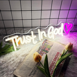tiktokTrust in God霓虹燈發光字信任上帝字母造型燈
