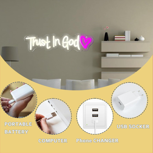 tiktokTrust in God霓虹燈發光字信任上帝字母造型燈 tiktokTrust in God霓虹燈發光字信任上帝字母造型燈