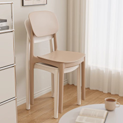 家用加厚塑膠餐椅餐桌休閒吃飯椅子網紅現代簡約餐廳商用凳子靠背