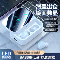 嚴選爆款M48藍牙耳機超長續航無線耳機藍牙降噪數顯滑蓋