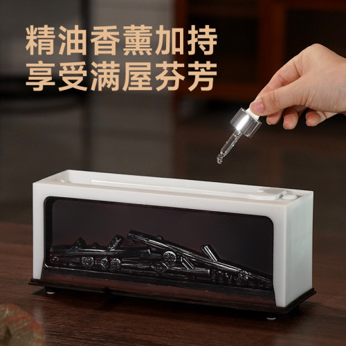 新款桌面炫酷防真壁爐火焰香薰機家用氛圍感超音波篝火加溼器 新款桌面炫酷防真壁爐火焰香薰機家用氛圍感超音波篝火加溼器