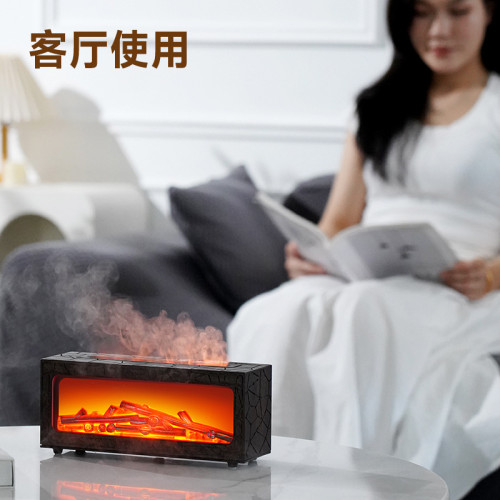 新款桌面炫酷防真壁爐火焰香薰機家用氛圍感超音波篝火加溼器 新款桌面炫酷防真壁爐火焰香薰機家用氛圍感超音波篝火加溼器