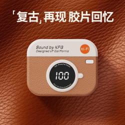 X73爆款CCD真無線藍牙耳機運動復古相機入耳式高顔值通用