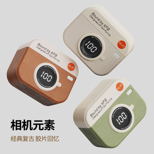 X73爆款CCD真無線藍牙耳機運動復古相機入耳式高顔值通用