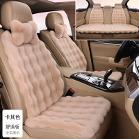 汽車坐墊冬季毛絨座墊泡泡毛絨坐墊單片後排車墊座椅座套靠背墊