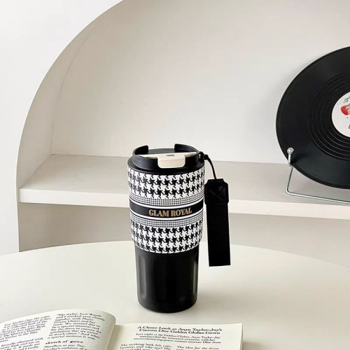 SITARAYURI創意3D格紋保溫杯女生不鏽鋼咖啡杯隨行水杯可攜式批 SITARAYURI創意3D格紋保溫杯女生不鏽鋼咖啡杯隨行水杯可攜式批