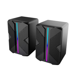 龍衛士S557電腦USB有線發光音響RGB炫彩迷你桌面小音箱桌上型筆電