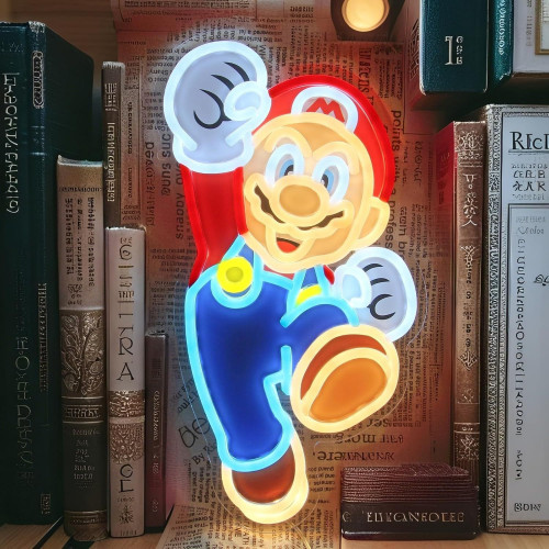 卡通動漫蘑菇恐龍霓虹燈遊戯馬裡奧led燈牌兒童臥室發光裝飾禮物 卡通動漫蘑菇恐龍霓虹燈遊戯馬裡奧led燈牌兒童臥室發光裝飾禮物