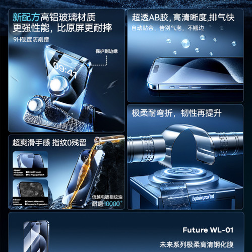 Remax未來系列鋼化膜適用於蘋果17系列手機膜高清磨砂防窺保護膜 Remax未來系列鋼化膜適用於蘋果17系列手機膜高清磨砂防窺保護膜