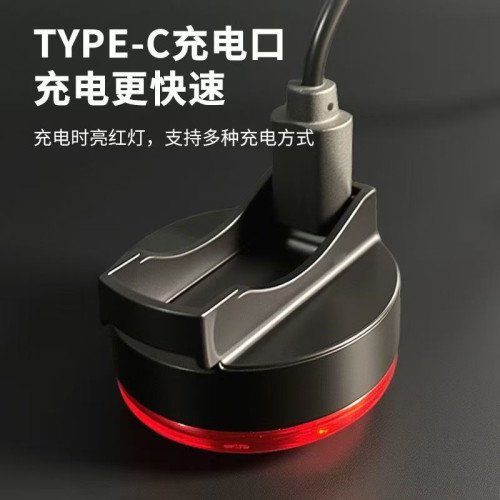 新款自行車USB充電迷你尾燈三檔可調節快拆式3led高亮夜騎警示燈