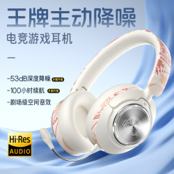 深度降噪ANC頭戴式藍牙耳機高解析電競吃雞遊戯有線電腦耳機