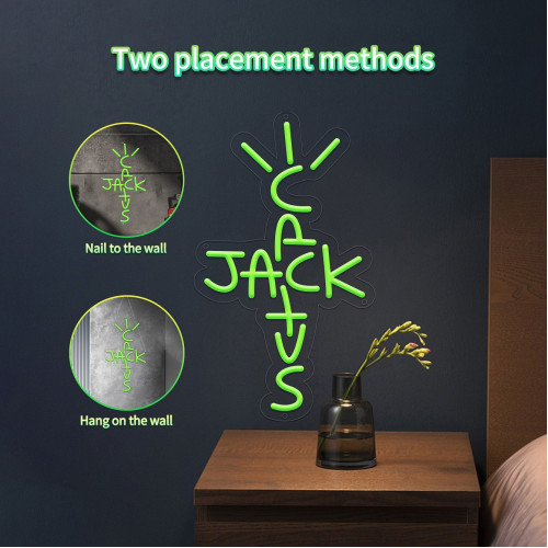 仙人掌傑克霓虹燈Jack Neon字母發光燈牌酒吧說唱裝飾紋身店裝飾 仙人掌傑克霓虹燈Jack Neon字母發光燈牌酒吧說唱裝飾紋身店裝飾