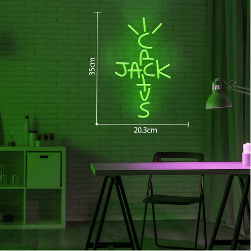 仙人掌傑克霓虹燈Jack Neon字母發光燈牌酒吧說唱裝飾紋身店裝飾 仙人掌傑克霓虹燈Jack Neon字母發光燈牌酒吧說唱裝飾紋身店裝飾