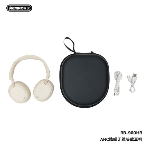 Remax無線頭戴式耳機雙餽ANC降噪音樂通話藍牙耳機長續航藍牙5.4 Remax無線頭戴式耳機雙餽ANC降噪音樂通話藍牙耳機長續航藍牙5.4