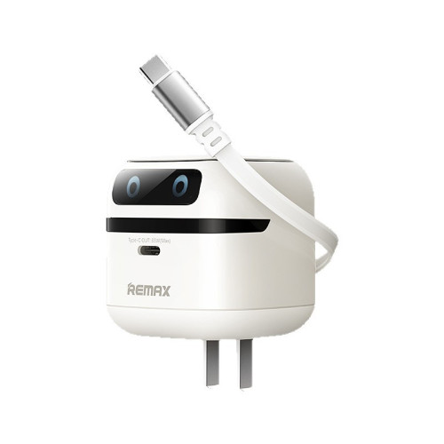 Remax氮化鎵65W快充自帶線手機充電器Type-C伸縮線充電頭折曡插頭 Remax氮化鎵65W快充自帶線手機充電器Type-C伸縮線充電頭折曡插頭