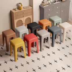 塑膠凳子家用加厚可曡放北歐創意A軟包板凳現代簡約客廳餐桌高椅