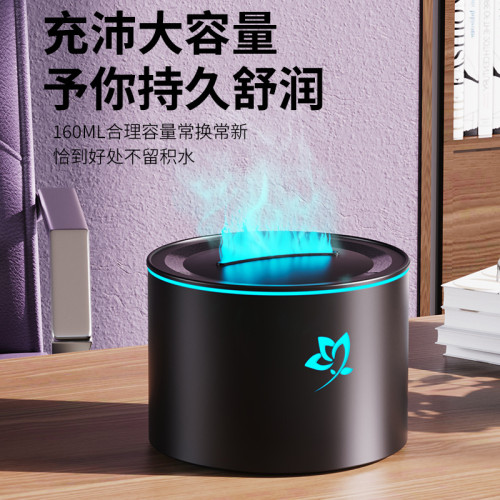 仿真火焰香薰機 家用桌面酒店精油噴香機七彩燈超音波加溼器 仿真火焰香薰機 家用桌面酒店精油噴香機七彩燈超音波加溼器