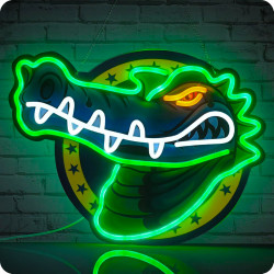 賽車3霓虹燈鱷魚UV印刷發光燈牌卡皮巴拉海洋裝飾廣告牌