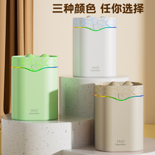 新款創意大容量大霧量加溼器 usb桌面七彩小夜燈香薰機家用擴香機