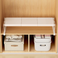 衣櫃分層隔板收納神器櫃子櫥櫃內伸縮置物架衣櫥碳鋼隔斷分層架子