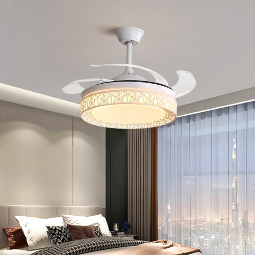 風扇燈家用智能餐廳電風扇吊燈客廳隱形大風力一體臥室燈吊扇燈具 風扇燈家用智能餐廳電風扇吊燈客廳隱形大風力一體臥室燈吊扇燈具