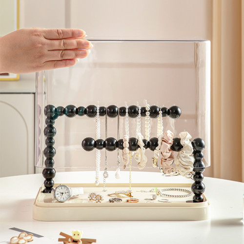 亞克力收納盒桌面首飾項鍊大腸髮圈掛架透明塑膠防塵展示架儲物盒 亞克力收納盒桌面首飾項鍊大腸髮圈掛架透明塑膠防塵展示架儲物盒