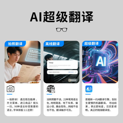 HYUNDAI現代SG5pro藍牙智能AI翻譯眼鏡同聲傳譯實時防紫外線聽歌