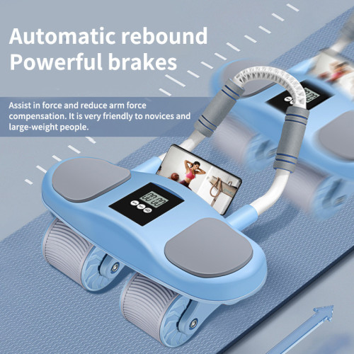 新款四輪健腹輪肘撐智能計時手機支架自動迴彈平板支撐卷腹器 新款四輪健腹輪肘撐智能計時手機支架自動迴彈平板支撐卷腹器