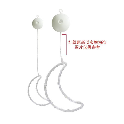 LED聖誕新品吸盤燈節日裝飾氛圍燈雪人鈴鐺麋鹿星星燈