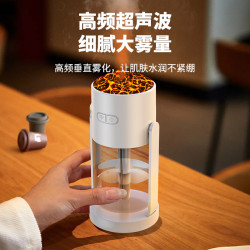 新款火山搖頭加溼器迷你空氣香薰機車用七彩超音波霧化加溼器小型