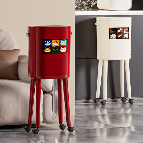 高顔值垃圾桶家用帶蓋客廳臥室廚房高級感大號大容量不彎腰高腳筒 高顔值垃圾桶家用帶蓋客廳臥室廚房高級感大號大容量不彎腰高腳筒