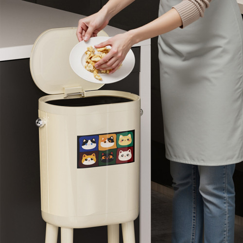 高顔值垃圾桶家用帶蓋客廳臥室廚房高級感大號大容量不彎腰高腳筒 高顔值垃圾桶家用帶蓋客廳臥室廚房高級感大號大容量不彎腰高腳筒