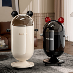 垃圾桶家用高級感帶蓋客廳廚房大號大容量可愛高顔值不彎腰高腳筒