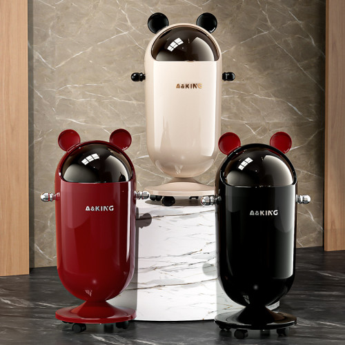 垃圾桶家用高級感帶蓋客廳廚房大號大容量可愛高顔值不彎腰高腳筒 垃圾桶家用高級感帶蓋客廳廚房大號大容量可愛高顔值不彎腰高腳筒