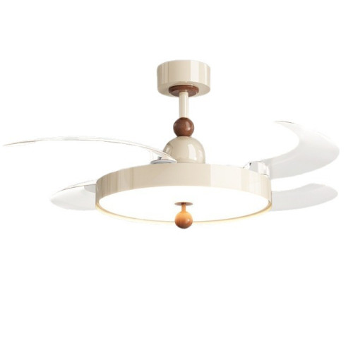 奶油中古隱形風扇燈意式餐廳吸頂燈臥室高級時尚全光譜led護眼燈 奶油中古隱形風扇燈意式餐廳吸頂燈臥室高級時尚全光譜led護眼燈