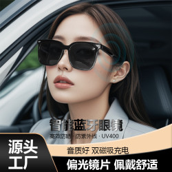 智能藍牙眼鏡聽歌通話開車導航磁吸充電防紫外線偏光鏡片舒適墨鏡