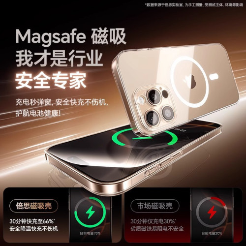 手機殼適用iPhone14plus手機殼磁吸透明防摔13保護殼12特價