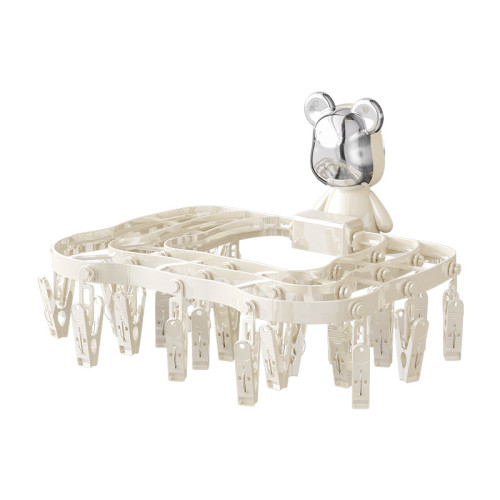 襪子晾曬架家用陽台收納神器多功能內衣內褲防風可折曡多夾晾衣架 襪子晾曬架家用陽台收納神器多功能內衣內褲防風可折曡多夾晾衣架