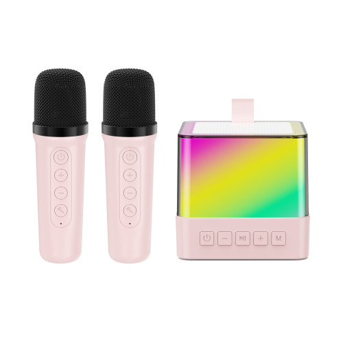 新款LED炫彩家用兒童K歌迷你音響 可攜式帶麥克風話筒一體藍牙音響 新款LED炫彩家用兒童K歌迷你音響 可攜式帶麥克風話筒一體藍牙音響