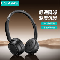 USAMS優勝仕ANC無線藍牙5.3耳機頭戴式插卡插線藍牙耳機運動穿搭