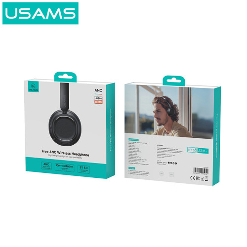 USAMS優勝仕ANC無線藍牙5.3耳機頭戴式插卡插線藍牙耳機運動穿搭 USAMS優勝仕ANC無線藍牙5.3耳機頭戴式插卡插線藍牙耳機運動穿搭
