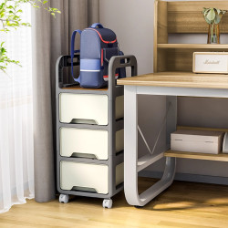 書包置物架可移動小推車書本收納架神器家用多層放書包桌下滑輪櫃