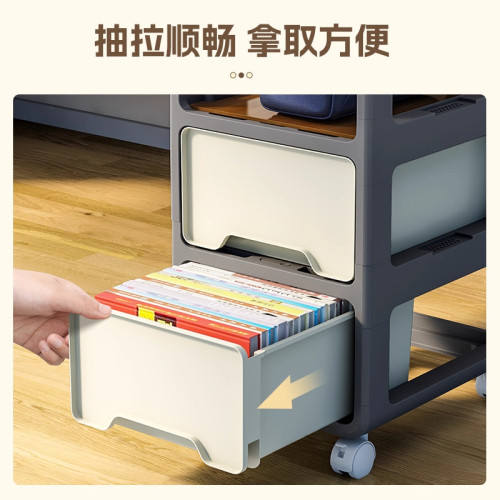 書包置物架可移動小推車書本收納架神器家用多層放書包桌下滑輪櫃 書包置物架可移動小推車書本收納架神器家用多層放書包桌下滑輪櫃